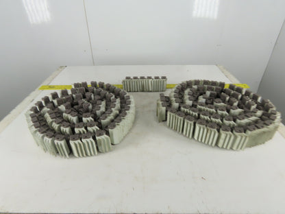 2-1/2" Wide Rubber Top Gripper Conveyor Chain 3 pieces Totaling 15' Lot of 3