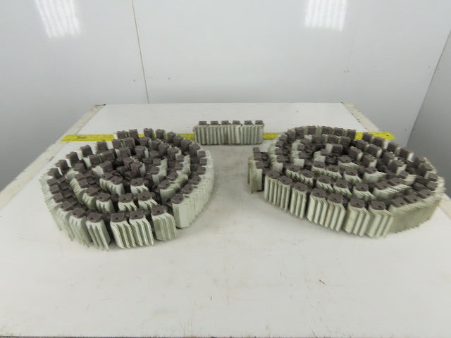 2-1/2" Wide Rubber Top Gripper Conveyor Chain 3 pieces Totaling 15' Lot of 3