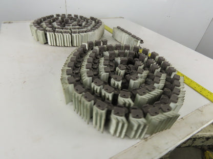 2-1/2" Wide Rubber Top Gripper Conveyor Chain 3 pieces Totaling 15' Lot of 3