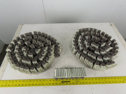2-1/2" Wide Rubber Top Gripper Conveyor Chain 3 pieces Totaling 15' Lot of 3