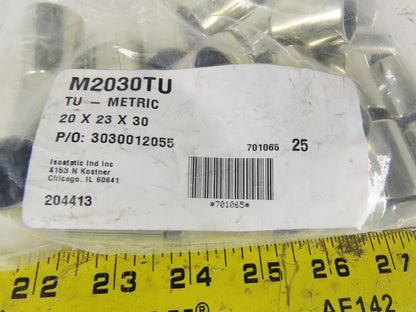 M2030TU 20 x 23 x 30mm Split Sleeve Bearing  Bright Finish Lot Of 25