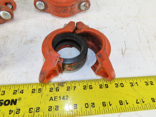 SPF Syle C4 1-1/2" Sprinkler Pipe Mechanical Coupling W/ Gasket Lot Of 6
