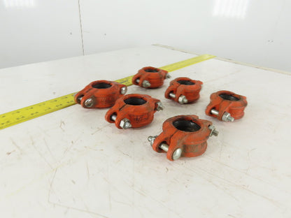 SPF Syle C4 1-1/2" Sprinkler Pipe Mechanical Coupling W/ Gasket Lot Of 6