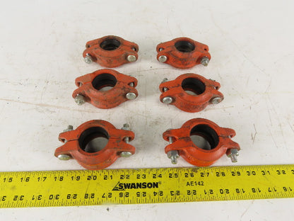 SPF Syle C4 1-1/2" Sprinkler Pipe Mechanical Coupling W/ Gasket Lot Of 6