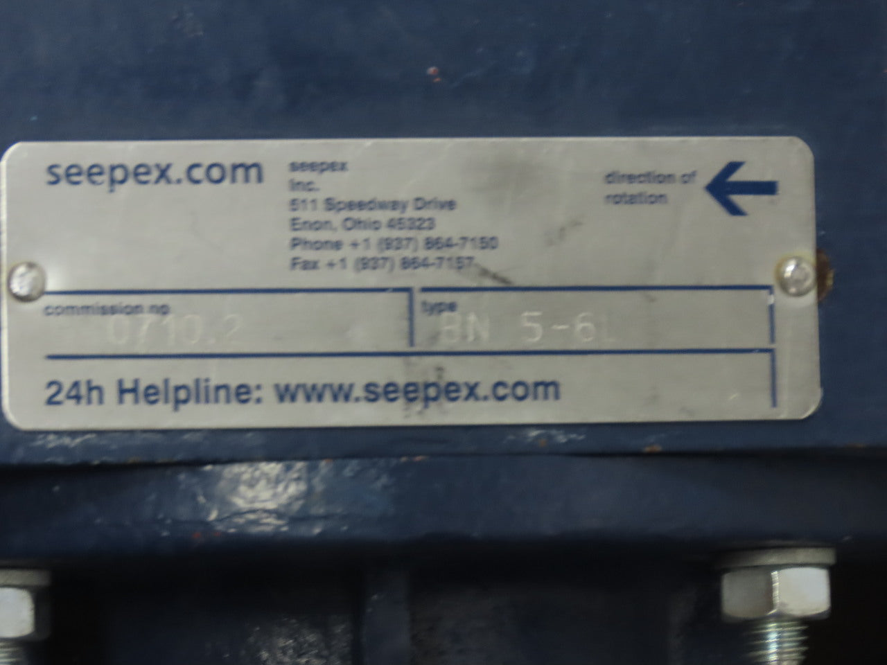 Velodyne Hydramax Liquid Polymer Centrifuge Metering Pump 460V 2Hp