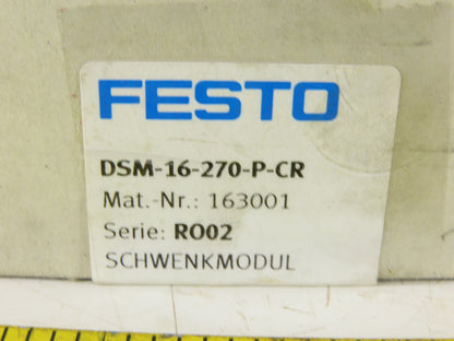 Festo DSM-16-270-P-CR 163001 Semi Rotary Actuator 0-270° Turn 145 PSI