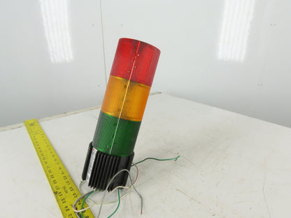 Federal Signal Model LSB Litestak 24V 3 Light Stack Tower Red Amber Green No Cap