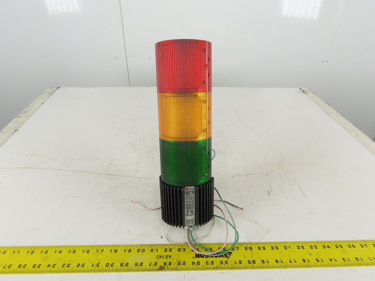 Federal Signal Model LSB Litestak 24V 3 Light Stack Tower Red Amber Green No Cap