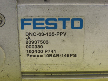 Festo DNC-63-135-PPV-A 63mm Bore 135mm Stroke Double Acting Air Cylinder