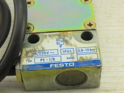 Festo PE-1/8 220V 5A PE Converter Pressure Transducer