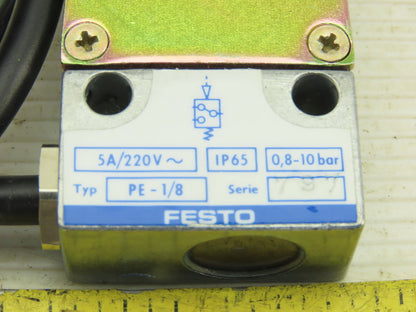 Festo PE-1/8 220V 5A PE Converter Pressure Transducer