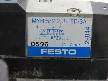 Festo VIMP-MINI-1/8-4-SA Pneumatic Valve Terminal MYH-5/2-2 3-LED-SA 24VDC