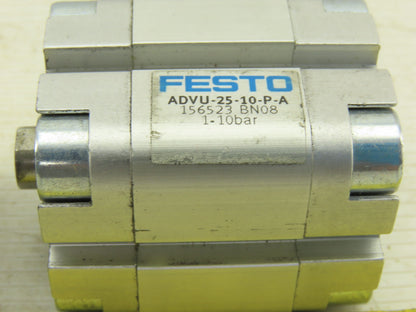 Festo ADVU-25-10-P-A 25mm Bore 10mm Stroke Double Acting Air Cylinder Lot Of 3