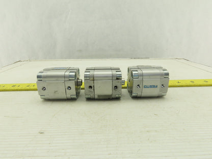 Festo ADVU-25-10-P-A 25mm Bore 10mm Stroke Double Acting Air Cylinder Lot Of 3
