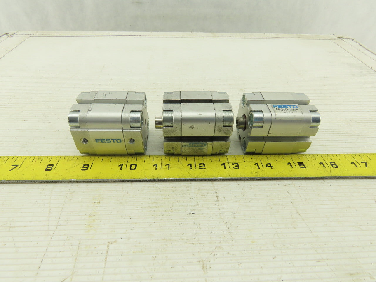 Festo ADVU-25-10-P-A 25mm Bore 10mm Stroke Double Acting Air Cylinder Lot Of 3