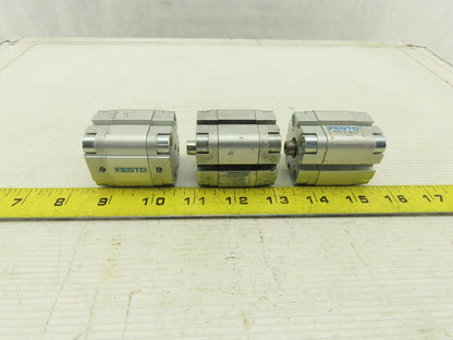 Festo ADVU-25-10-P-A 25mm Bore 10mm Stroke Double Acting Air Cylinder Lot Of 3