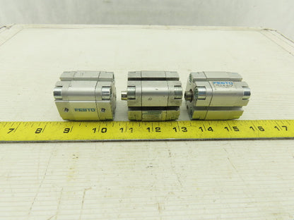 Festo ADVU-25-10-P-A 25mm Bore 10mm Stroke Double Acting Air Cylinder Lot Of 3