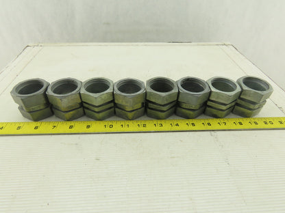 1-1/4" Rigid EMT Conduit Compression Coupling Lot Of 8