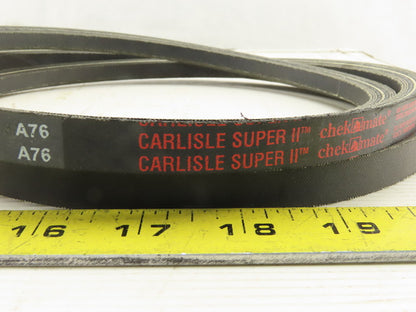 Carlisle A76 Super II Chekmate V-Belt A Section 78.30" Length Lot Of 2