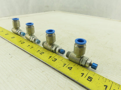 Festo One Way Flow Control Valve 8mm Tube M10 Lot Of 4
