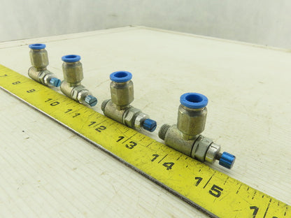 Festo One Way Flow Control Valve 8mm Tube M10 Lot Of 4