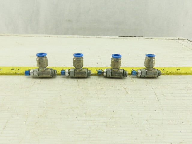 Festo One Way Flow Control Valve 8mm Tube M10 Lot Of 4