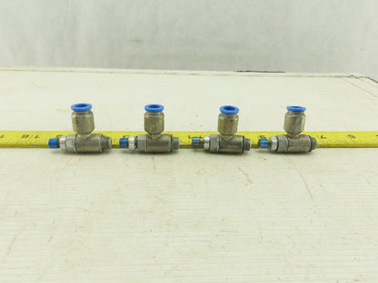 Festo One Way Flow Control Valve 8mm Tube M10 Lot Of 4