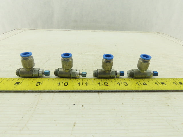 Festo One Way Flow Control Valve 8mm Tube M10 Lot Of 4