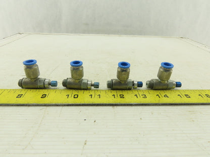 Festo One Way Flow Control Valve 8mm Tube M10 Lot Of 4
