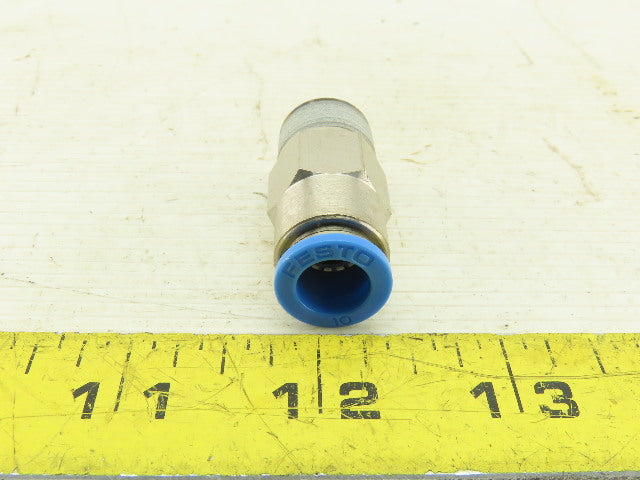 Festo 10mm Push To Connect One Way Check Fitting 3/8 NPT