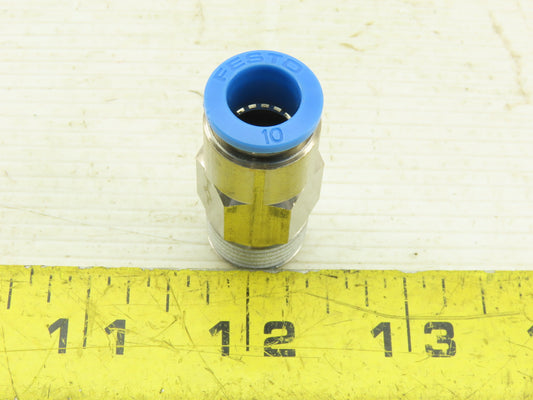 Festo 10mm Push To Connect One Way Check Fitting 3/8 NPT