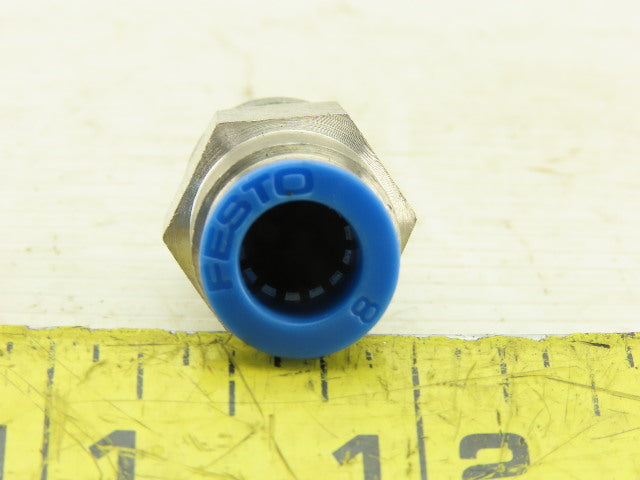 Festo 8mm Push To Connect One Way Check Fitting 3/8 NPT