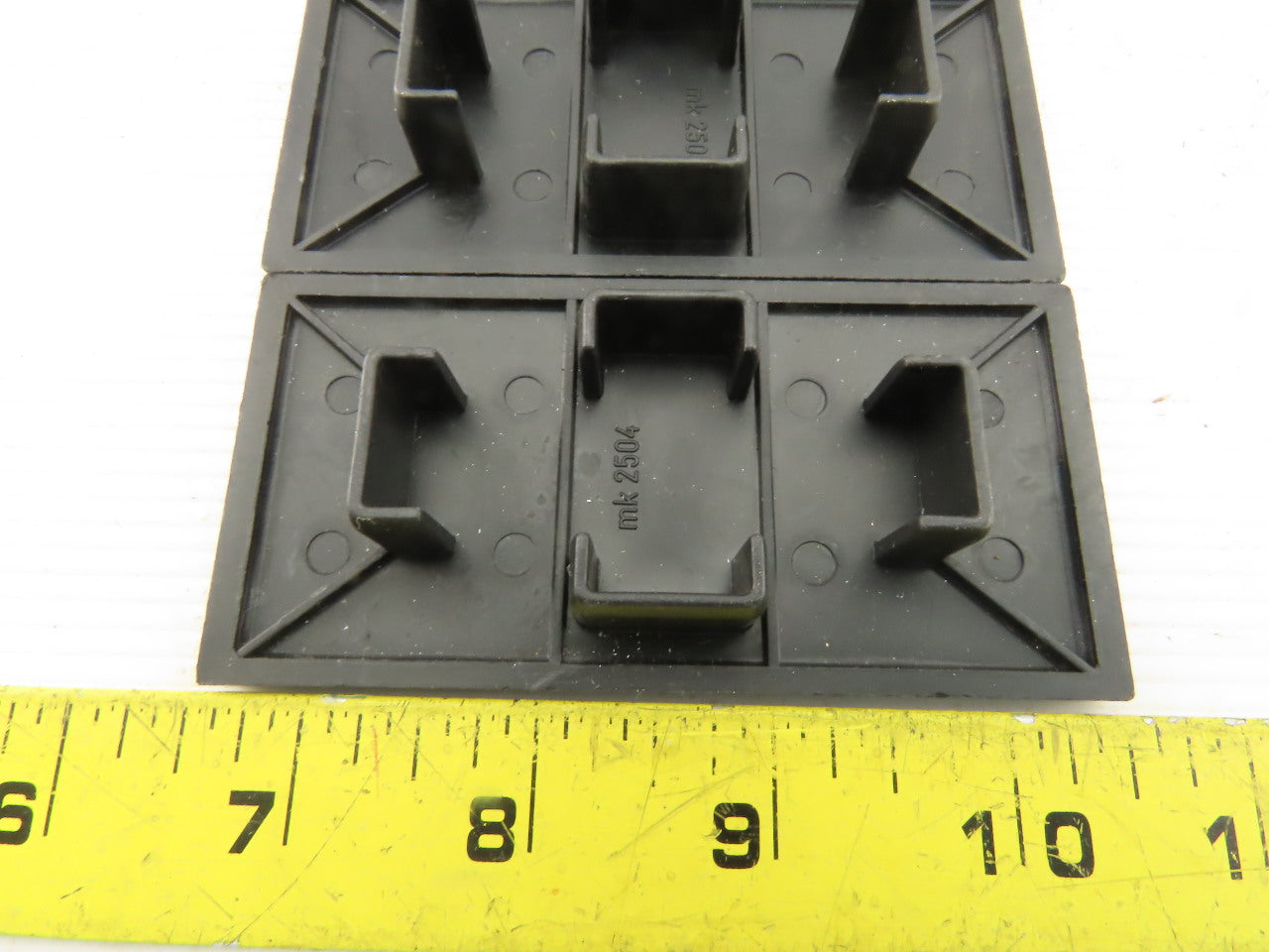 MK MK2504 100x50 Black ABS Plastic Push In End Finishing Tube Cap Lot OF 12