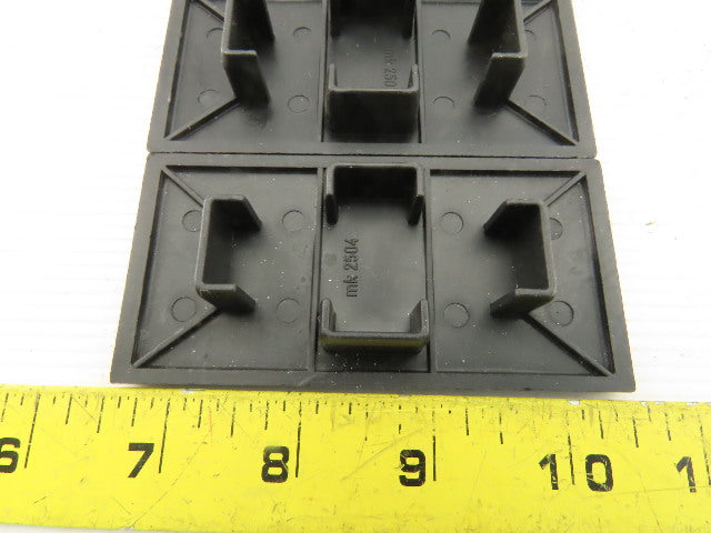 MK MK2504 100x50 Black ABS Plastic Push In End Finishing Tube Cap Lot OF 12