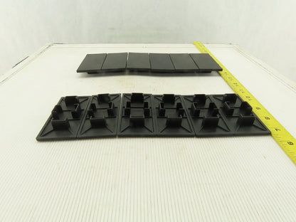MK MK2504 100x50 Black ABS Plastic Push In End Finishing Tube Cap Lot OF 12