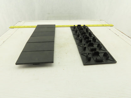 MK MK2504 100x50 Black ABS Plastic Push In End Finishing Tube Cap Lot OF 12