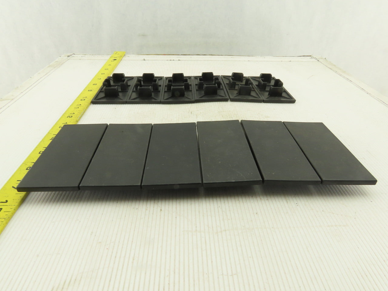 MK MK2504 100x50 Black ABS Plastic Push In End Finishing Tube Cap Lot OF 12
