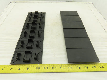 MK MK2504 100x50 Black ABS Plastic Push In End Finishing Tube Cap Lot OF 12