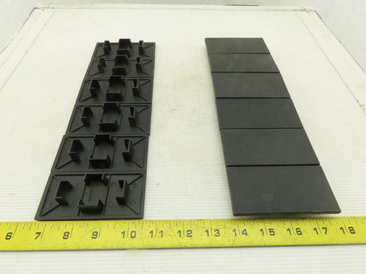 MK MK2504 100x50 Black ABS Plastic Push In End Finishing Tube Cap Lot OF 12