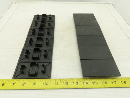 MK MK2504 100x50 Black ABS Plastic Push In End Finishing Tube Cap Lot OF 12