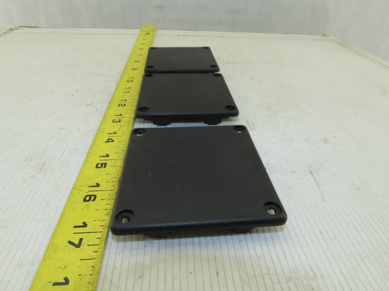 Item 0.0.196.90 80x80mm ABS Plastic Tube Finishing Conduit End Cap Lot Of 3