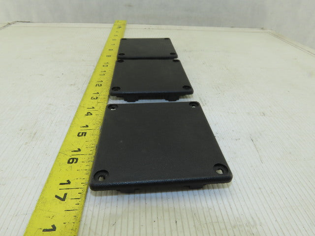 Item 0.0.196.90 80x80mm ABS Plastic Tube Finishing Conduit End Cap Lot Of 3