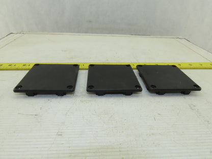 Item 0.0.196.90 80x80mm ABS Plastic Tube Finishing Conduit End Cap Lot Of 3