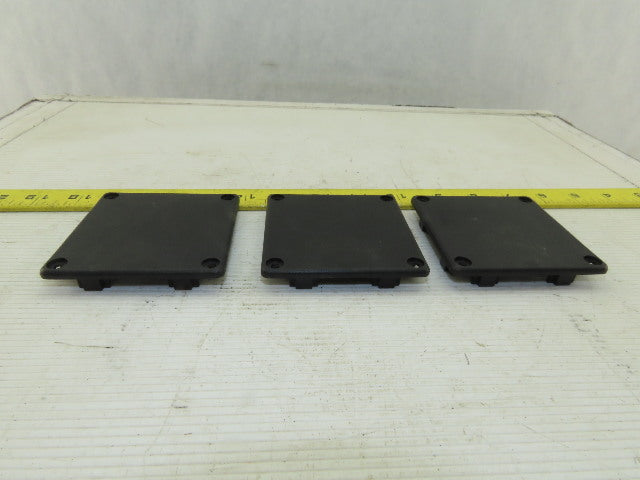 Item 0.0.196.90 80x80mm ABS Plastic Tube Finishing Conduit End Cap Lot Of 3