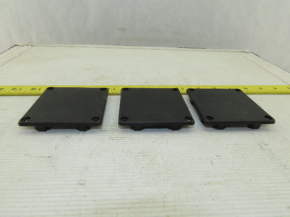 Item 0.0.196.90 80x80mm ABS Plastic Tube Finishing Conduit End Cap Lot Of 3