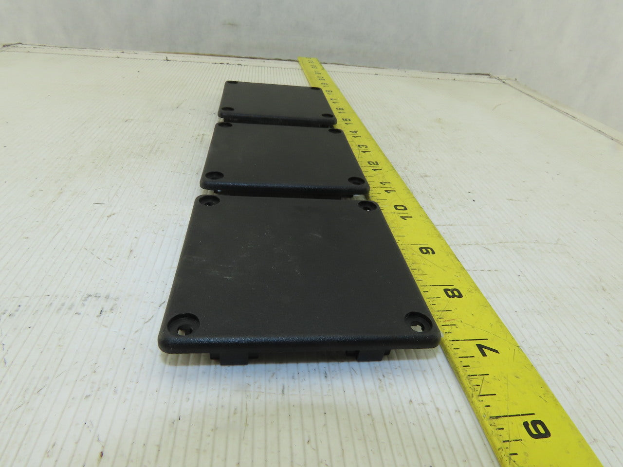 Item 0.0.196.90 80x80mm ABS Plastic Tube Finishing Conduit End Cap Lot Of 3