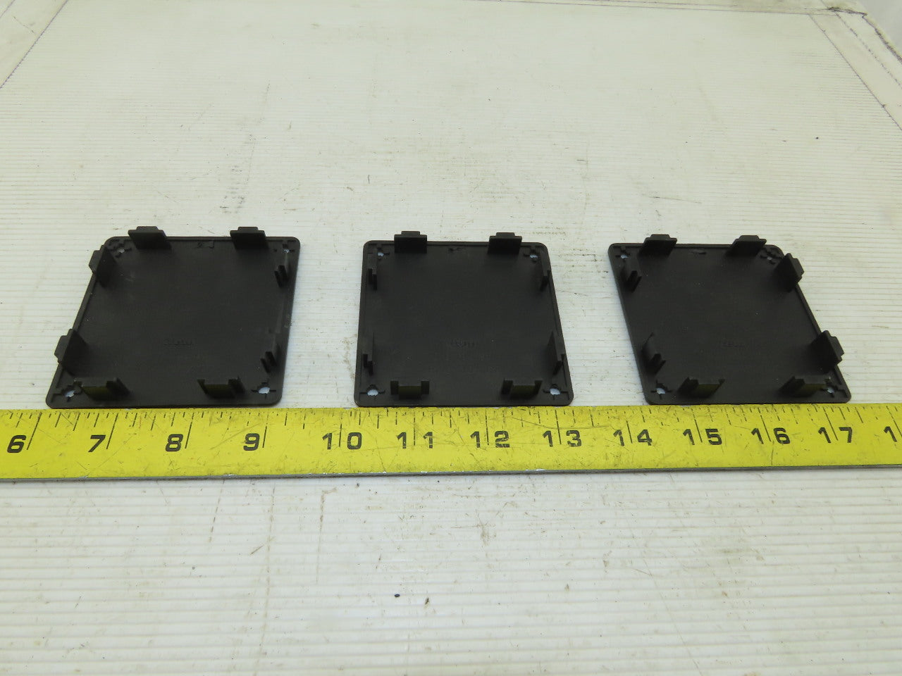 Item 0.0.196.90 80x80mm ABS Plastic Tube Finishing Conduit End Cap Lot Of 3