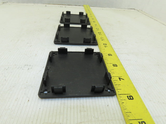 Item 0.0.196.90 80x80mm ABS Plastic Tube Finishing Conduit End Cap Lot Of 3