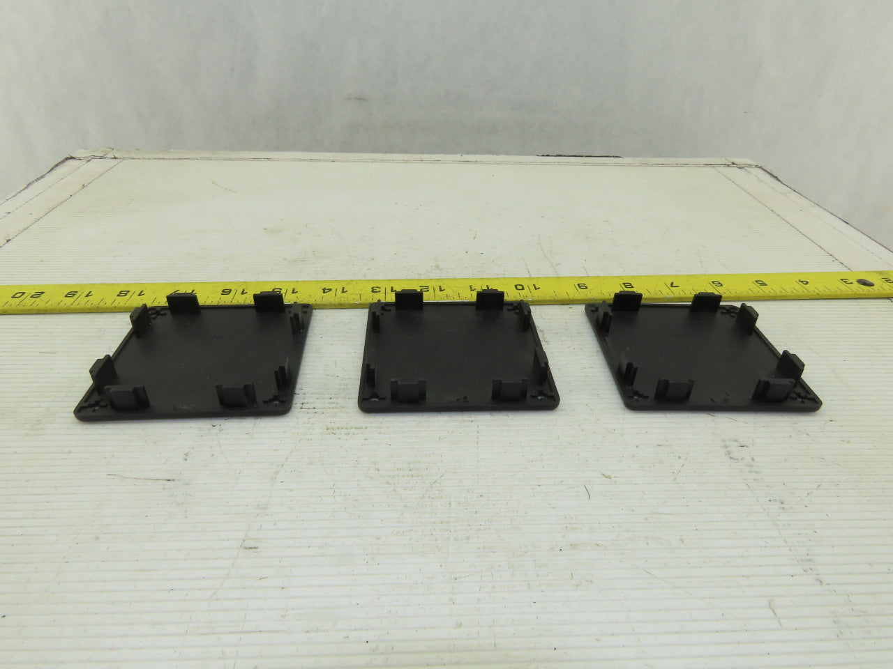 Item 0.0.196.90 80x80mm ABS Plastic Tube Finishing Conduit End Cap Lot Of 3