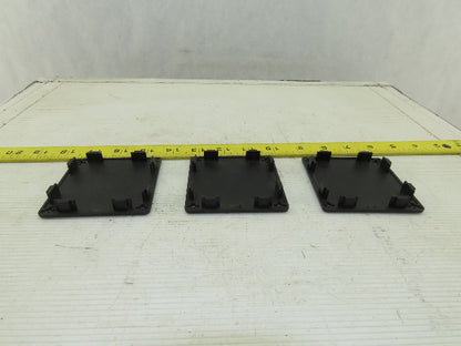 Item 0.0.196.90 80x80mm ABS Plastic Tube Finishing Conduit End Cap Lot Of 3